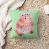 Coussin Bébé drôle Hippo Jeu d'oreiller (Couverture)