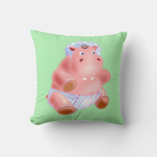 Coussin Bébé drôle Hippo Jeu d'oreiller