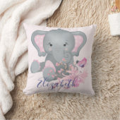 Coussin Bébé éléphant aquarelle mignon  (Couverture)
