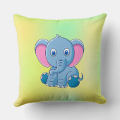 Coussin Bébé Éléphant Dessin Animé Clipart-64832 (Verso)