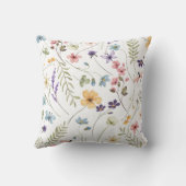 Coussin Bébé en fleurs de jardin sauvage (Verso)