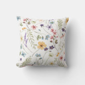Coussin Bébé en fleurs de jardin sauvage (Recto)