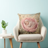 Coussin Bébé endormi dans une fleur rose (Chaise)