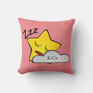 Coussin bébé étoile jaune dormant/Enfants
