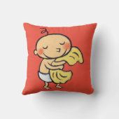 Coussin Bébé étreignant la couverture jaune molle (Verso)