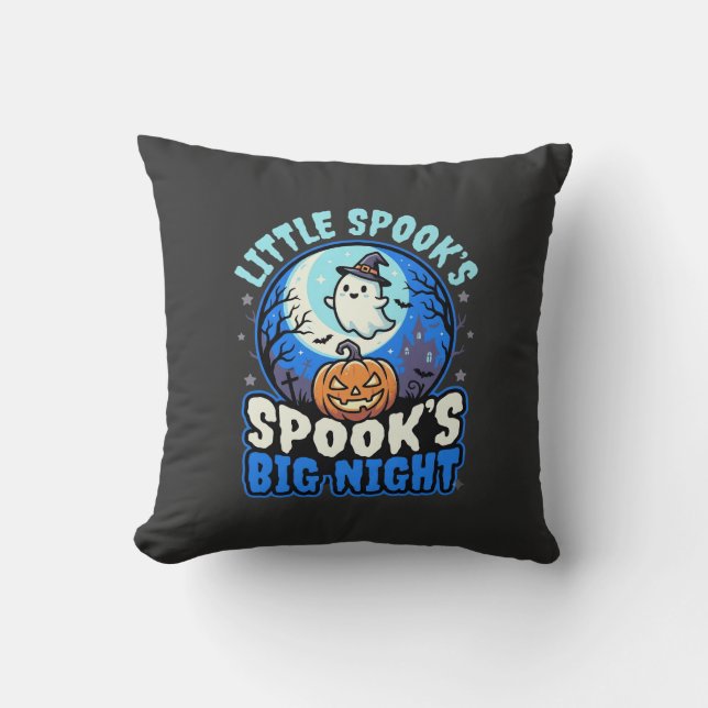 Coussin Bébé Fantôme au Clair de Lune d'Halloween (Recto)
