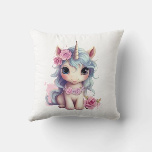 Coussin Bébé fée mignon Unicorn Imaginaire mousseux (Verso)