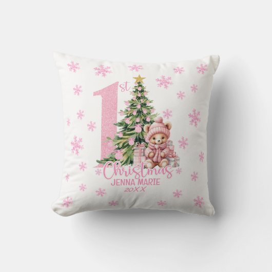 COUSSIN BÉBÉ FILLE 1ÈRE NOËL (Recto)