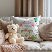 Coussin Bébé Fille Naissance Statistiques Cute Elephant