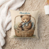 Coussin Bébé Garçons Ours Personnalisé (Couverture)