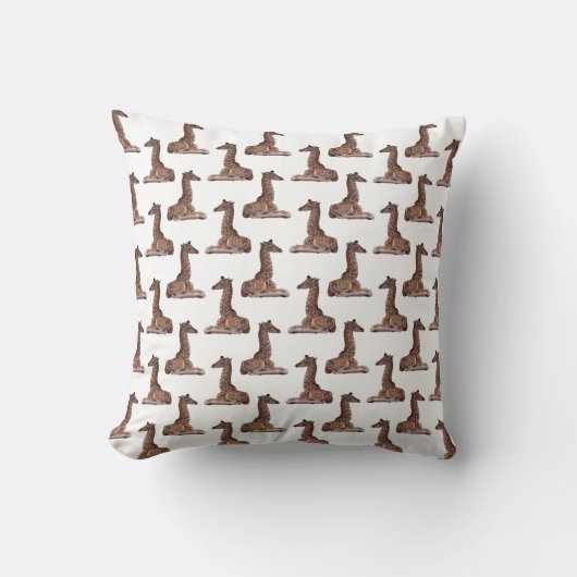 Coussin bébé girafe Freny (Blanc) (Recto)