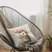Coussin Bébé Hérisson rose Filles en ballons