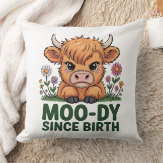 Coussin Bébé Highland de mauvaise humeur depuis la naissan