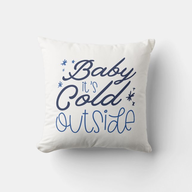 Coussin Bébé Il fait froid dehors (Recto)