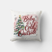 Coussin Bébé, il fait froid dehors Baby shower d'hiver (Recto)