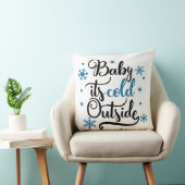 Coussin Bébé il fait froid dehors bi-couleur (Chaise)