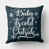 Coussin Bébé il fait froid dehors bi-couleur (Verso)