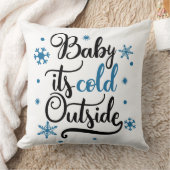Coussin Bébé il fait froid dehors bi-couleur (Couverture)