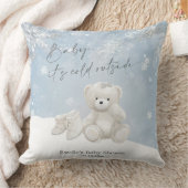 Coussin Bébé, il fait froid dehors, douce peluche et floco (Couverture)