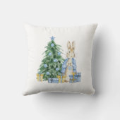 Coussin Bébé il fait froid devant Peter Rabbit (Verso)