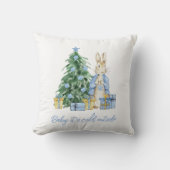 Coussin Bébé il fait froid devant Peter Rabbit (Recto)
