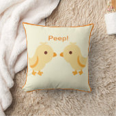 Coussin Bébé jaune mignon poussette (Couverture)
