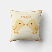 Coussin Bébé jaune mignon poussette (Verso)