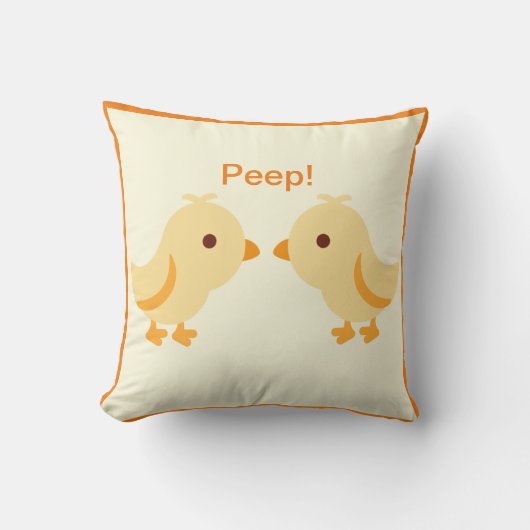 Coussin Bébé jaune mignon poussette (Recto)