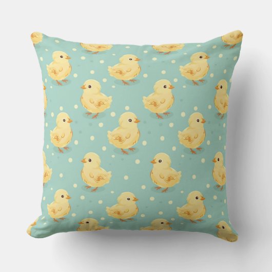 Coussin Bébé Jaune mignonne Canard Enfants Motif de chambr (Recto)