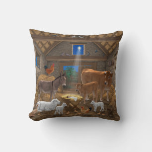 Coussin Bébé Jésus Manger Nativité de Noël