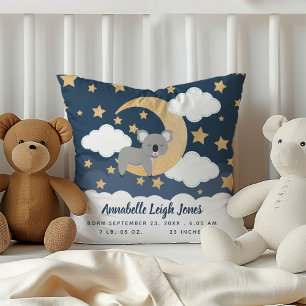 Coussin Bébé Koala Lune Pépinière Jeu d'oreiller