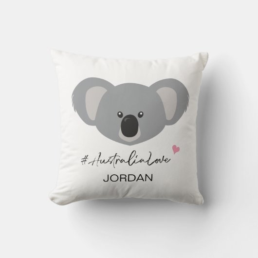 Coussin Bébé koala mignon d'amour pour l'Australie personn (Recto)