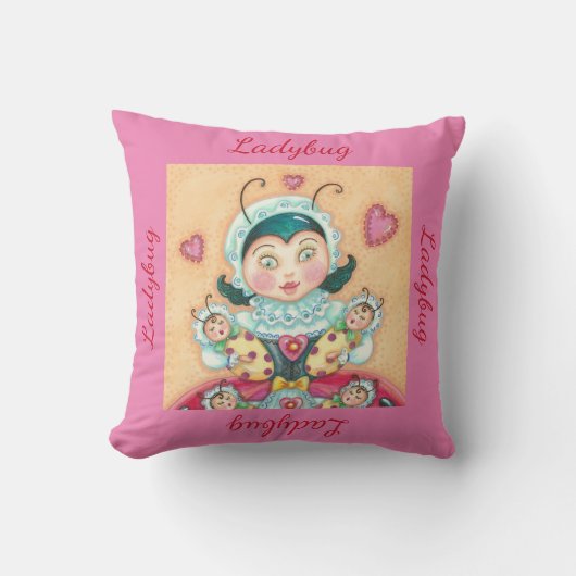 Coussin Bébé Ladybugs Famille JETER PILLOW "LADYBUG" (Recto)