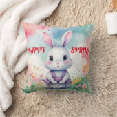 Coussin Bébé lapin au printemps (Couverture)