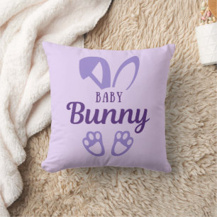 Coussin Bébé lapin lapin lapin mou mou pourpre
