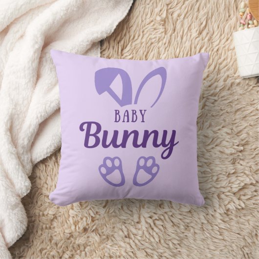 Coussin Bébé lapin lapin lapin mou mou pourpre (Couverture)