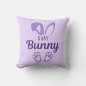 Coussin Bébé lapin lapin lapin mou mou pourpre (Recto)