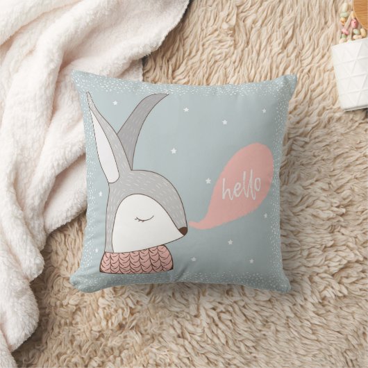 Coussin bébé lapin mignon (Couverture)
