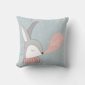 Coussin bébé lapin mignon (Recto)