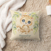 Coussin Bébé léopard adorable, animal de jungle mignon (Couverture)
