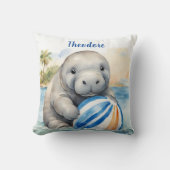 Coussin Bébé Manatee Personnalisé Garçons (Recto)