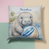 Coussin Bébé Manatee Personnalisé Garçons