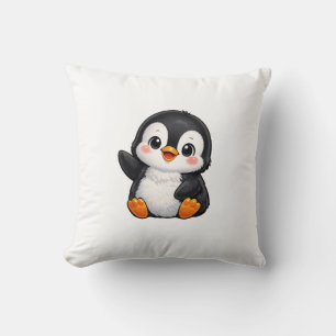 Coussin Bébé manchot mignon faisant signe Personnage de de