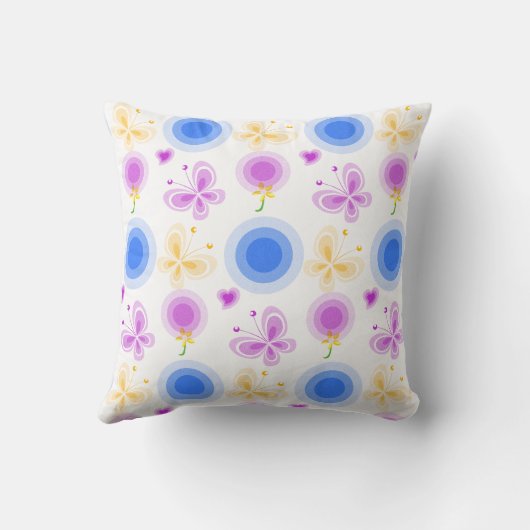 Coussin Bébé mignon Buterfly coloré (Verso)