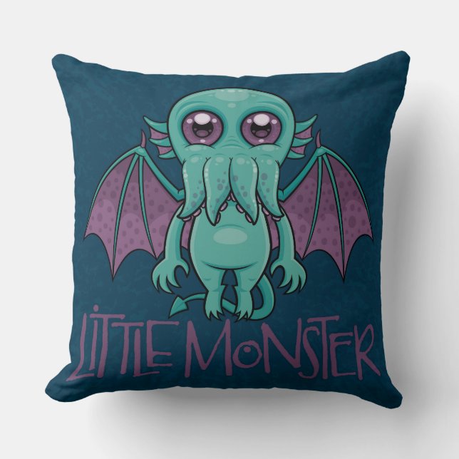 Coussin Bébé mignon Cthulhu Petit Monstre (Recto)