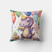 Coussin Bébé mignon Dinosaur Anniversaire (Verso)