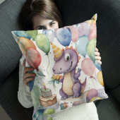 Coussin Bébé mignon Dinosaur Anniversaire
