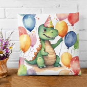 Coussin Bébé mignon Dinosaur Anniversaire