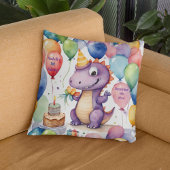 Coussin Bébé mignon Dinosaure Filles Anniversaire personna