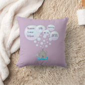 Coussin Bébé mignon éléphant bulles Monogramme (Couverture)